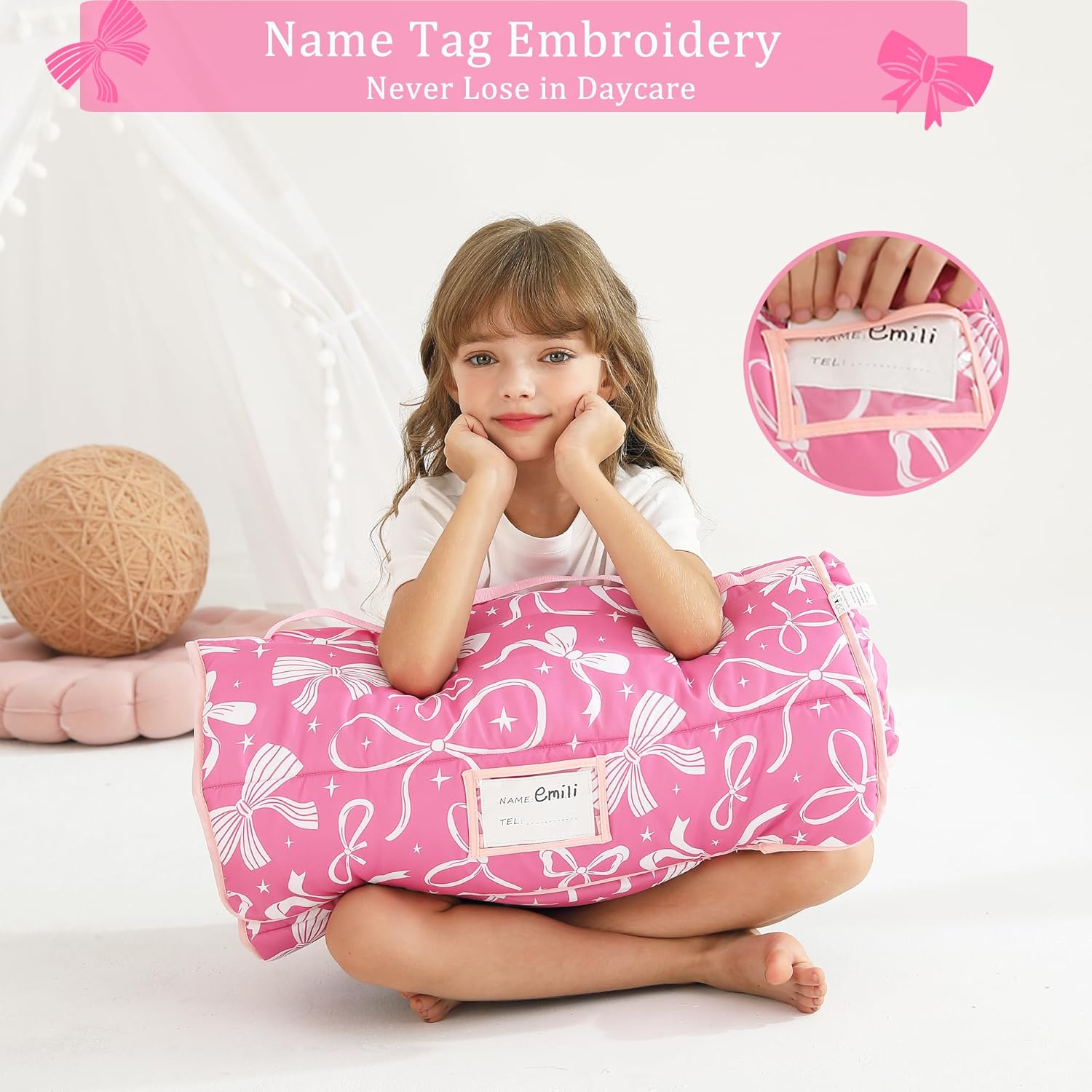 Cozy Comfort Nap Mat - Bowknot