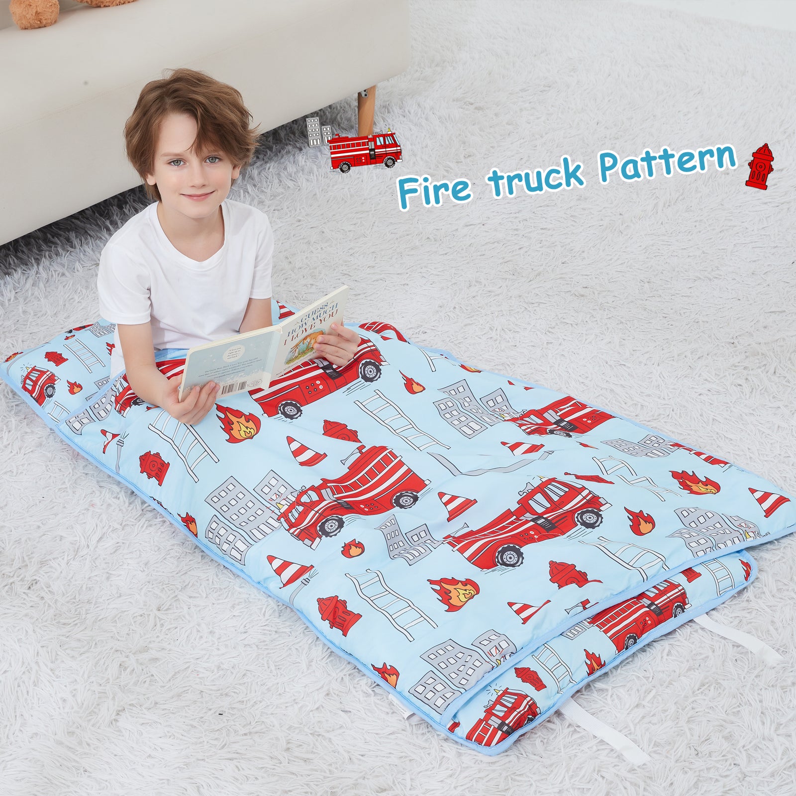 Cozy Comfort Nap Mat - Fire Truck