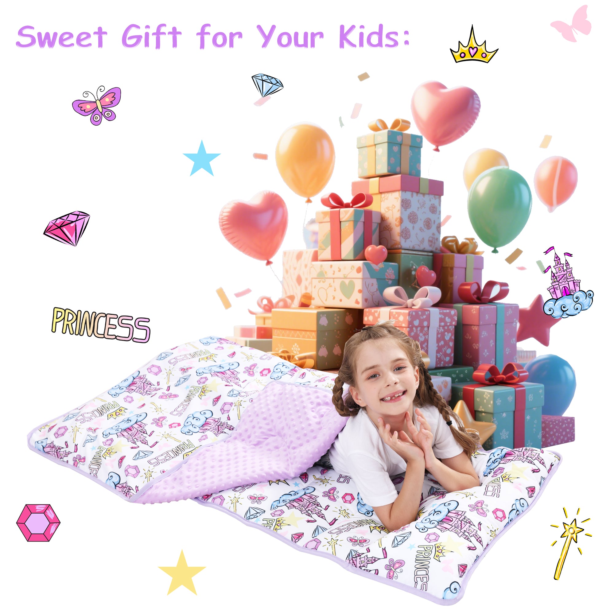 Cozy Comfort Nap Mat - Princess Fantasy