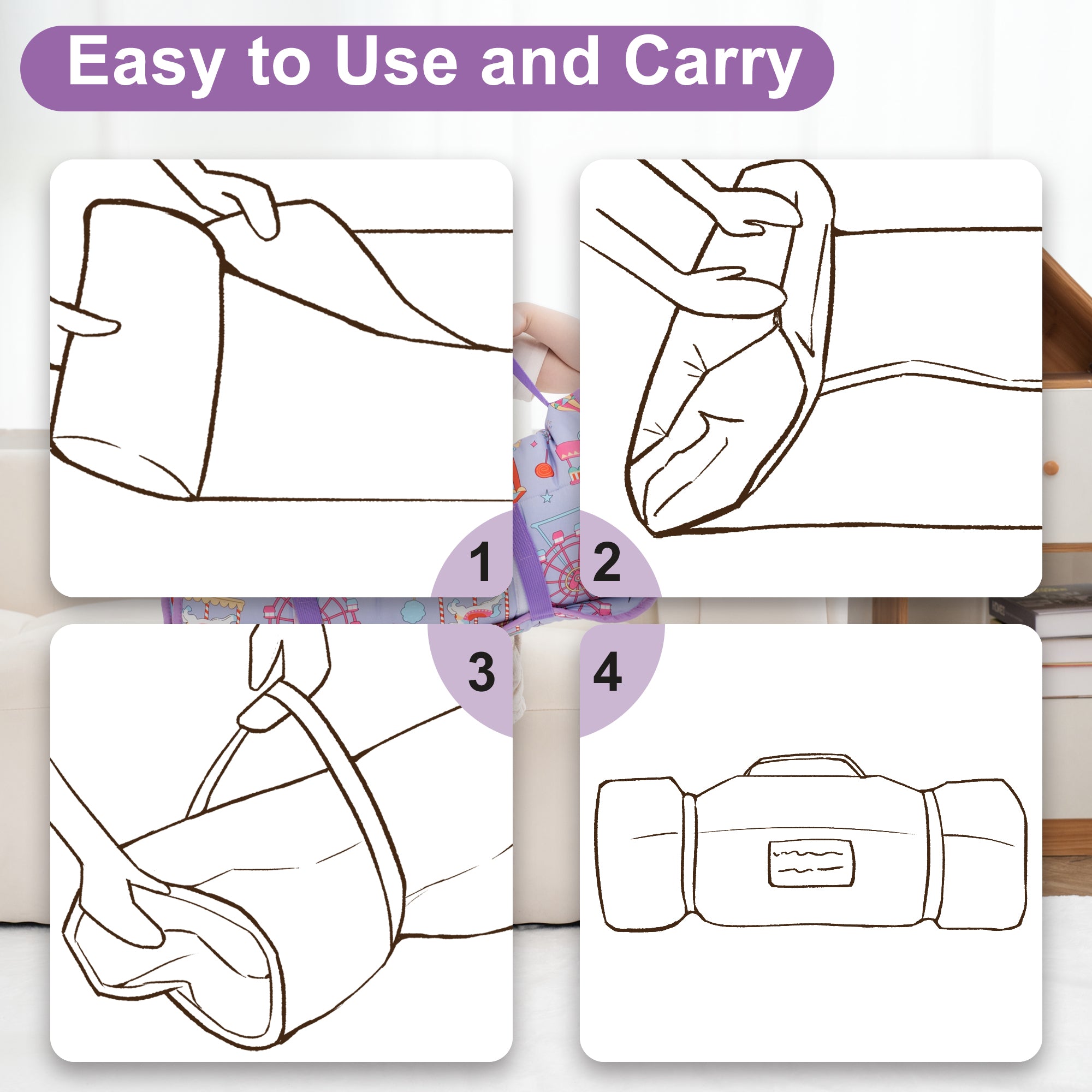 Cozy Comfort Nap Mat - Amusement Park