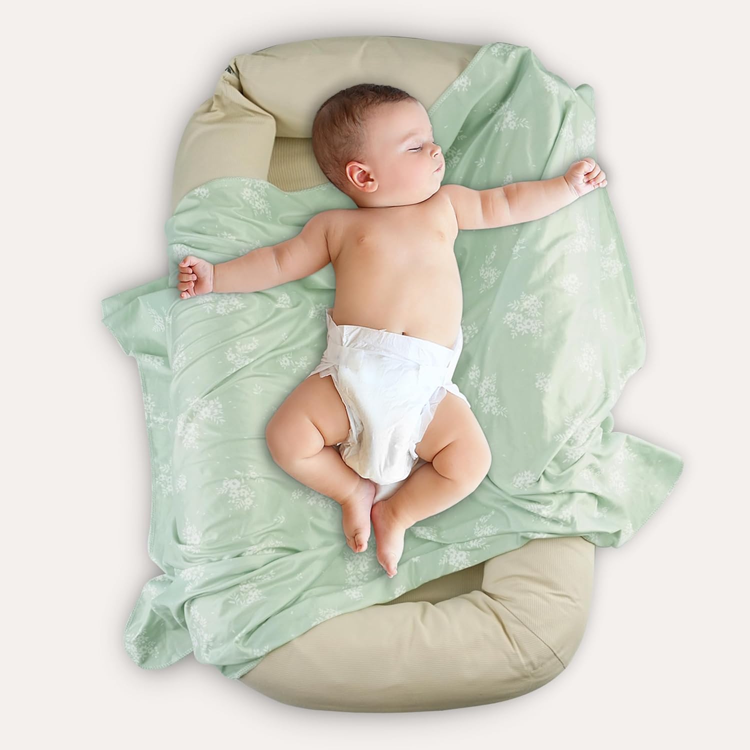 Mint Mambo Jersey Swaddle Blanket