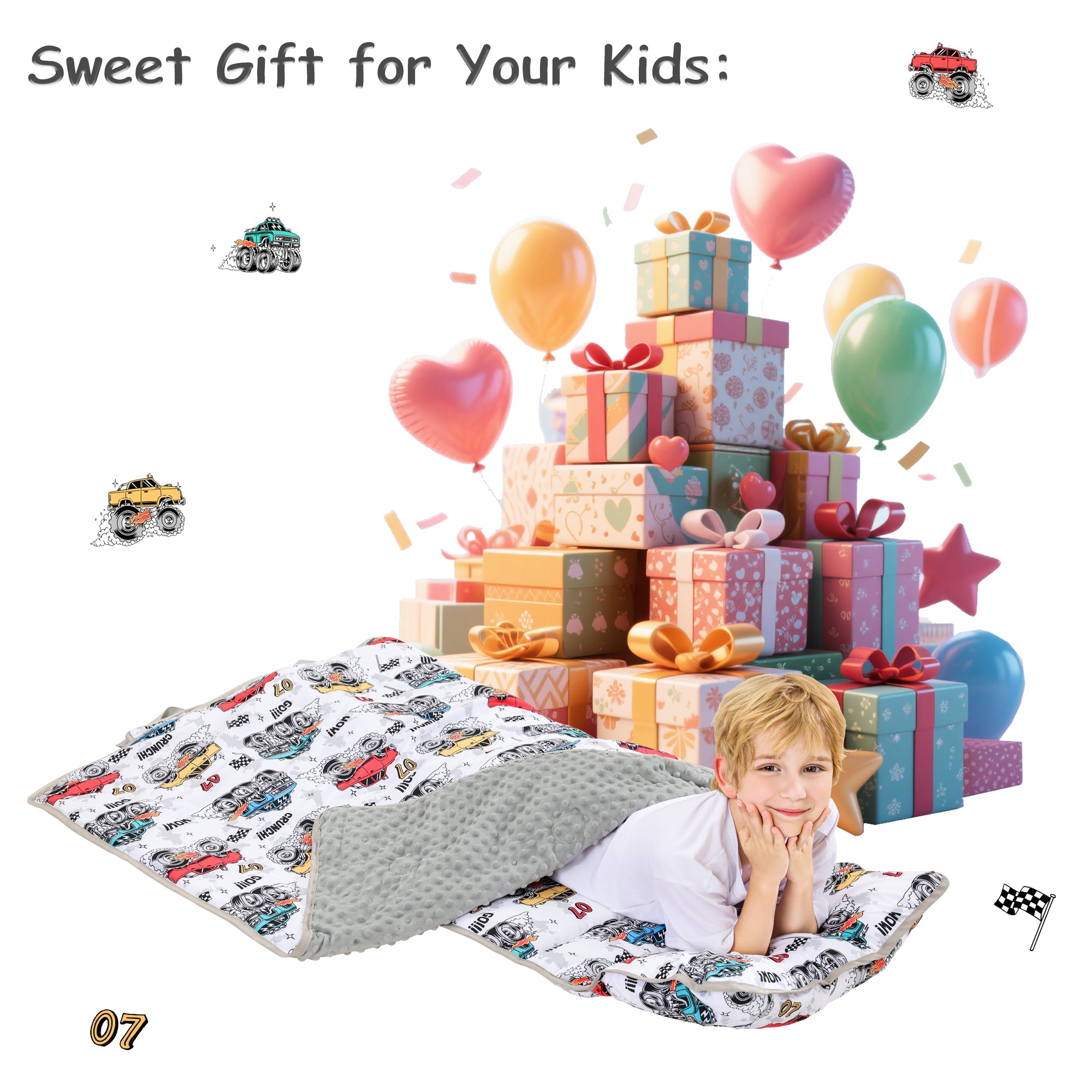Cozy Comfort Nap Mat - Monster Truck