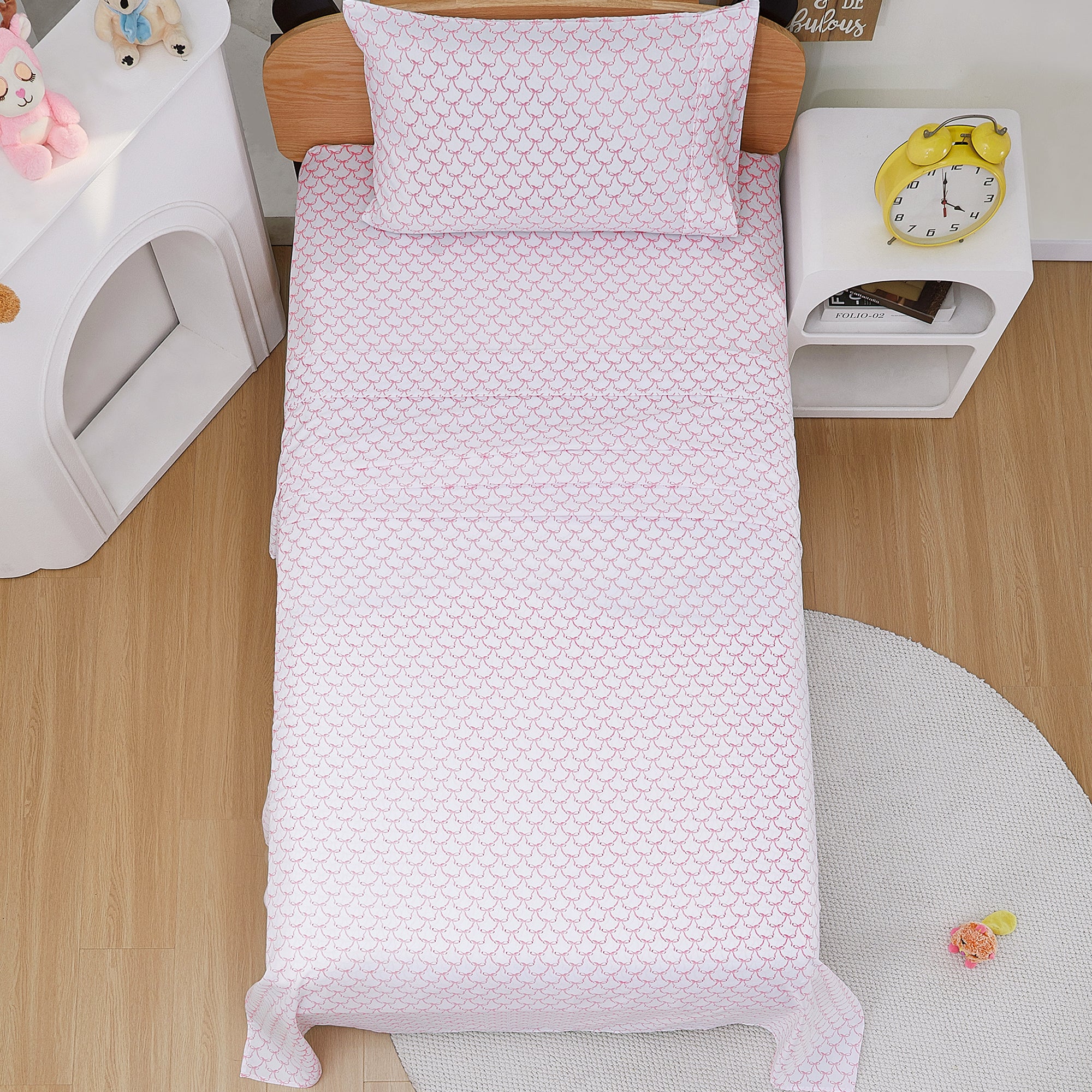 Bow Pop Playtime 3/4 PCs TWIN/Full Bed Sheet