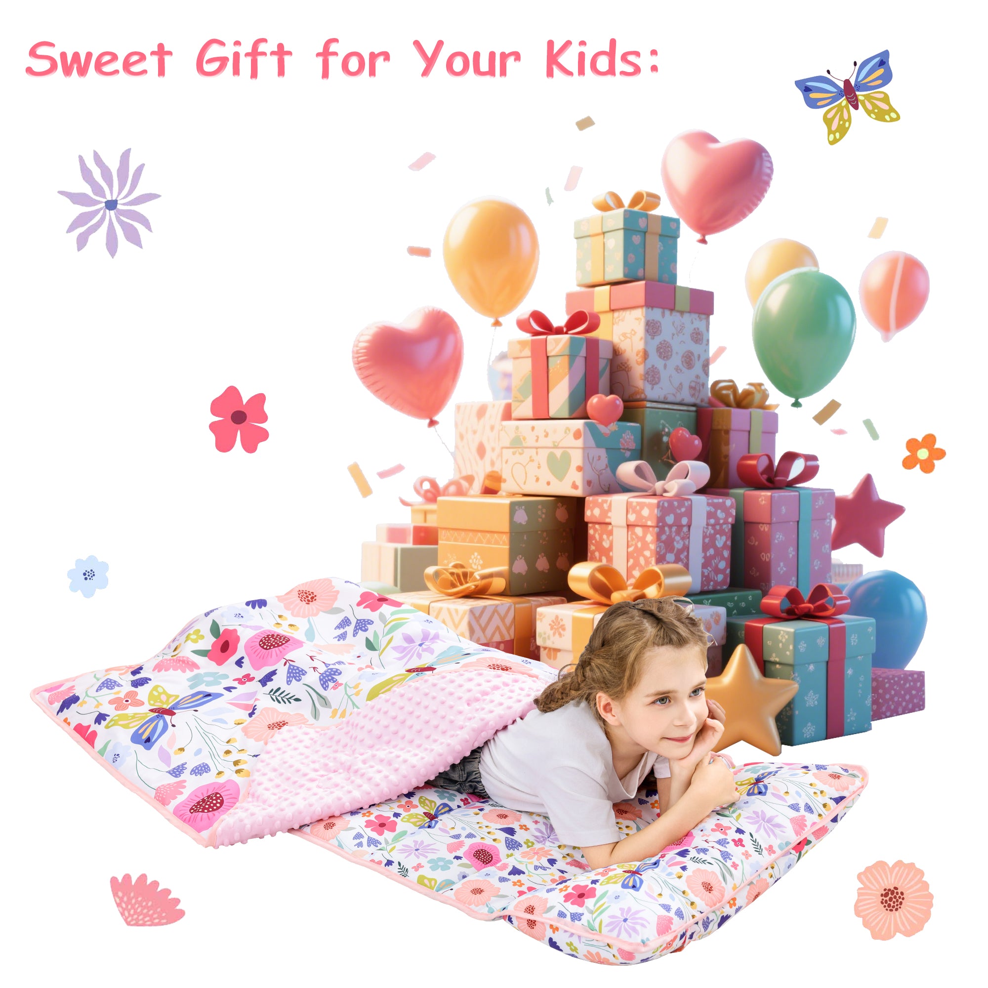 Cozy Comfort Nap Mat - Butterfly Garden