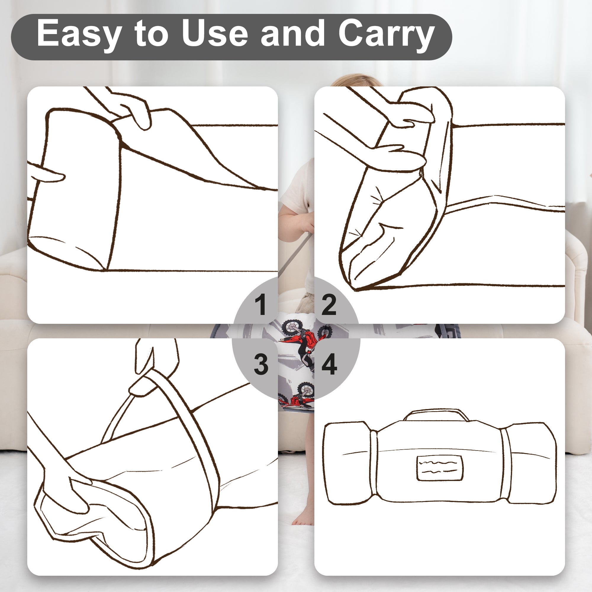Cozy Comfort Nap Mat - Cool Motocycle