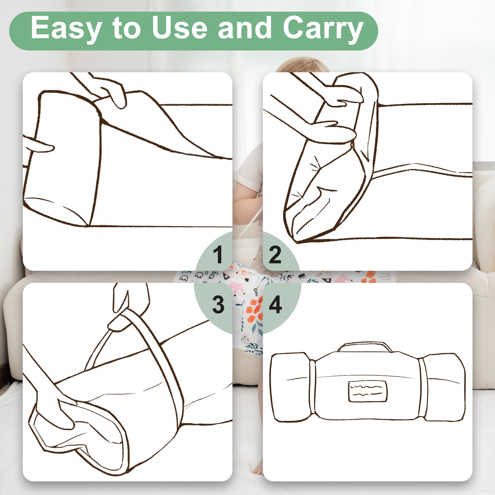 Cozy Comfort Nap Mat - Cute Cat
