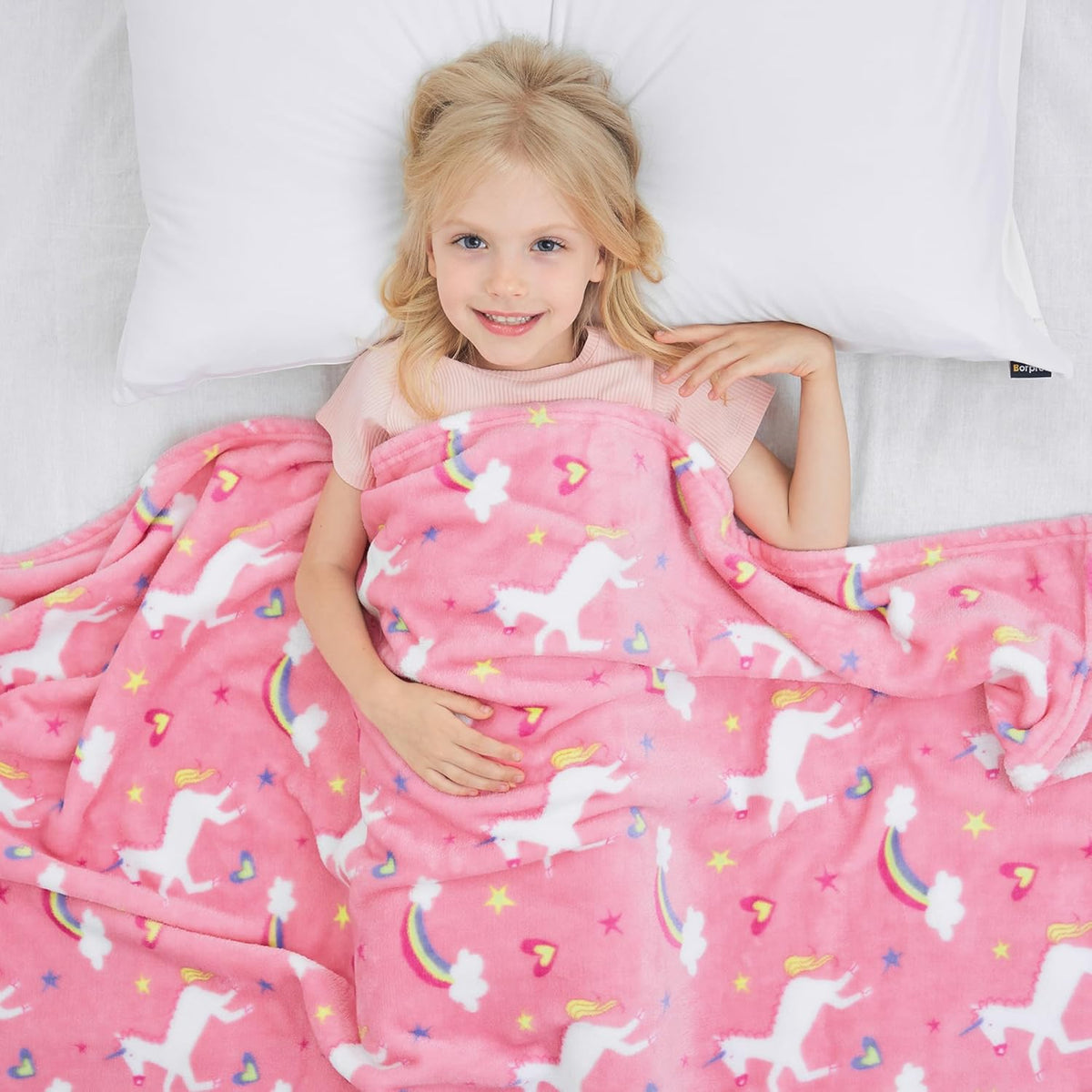 Unicorn Kids Throw Blanket for Boys and Girls Soft Cozy Flannel