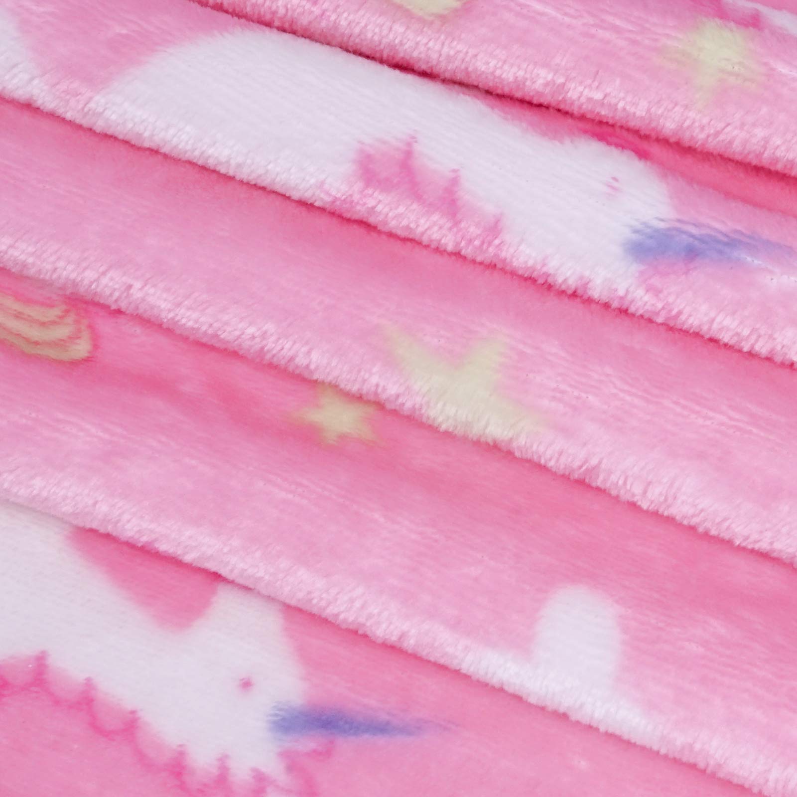 Unicorn Wearable Fleece Blanket with Sleeves & Foot Pocket for Kids