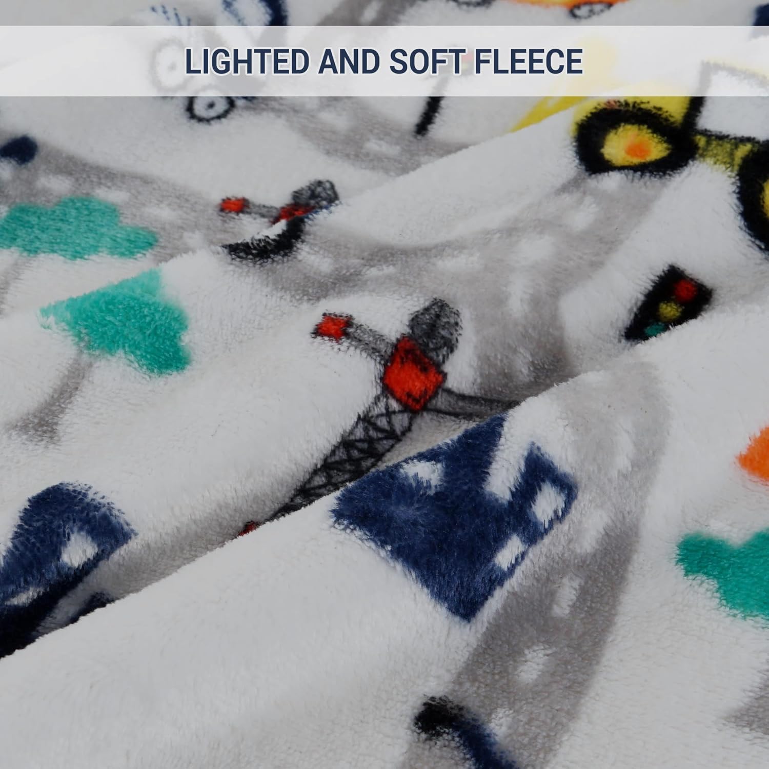 Truck Kids Snuggies Wearable Fleece Blanket with Sleeves & Foot Pocket for Kids Boys Girls,Lightweight Soft Blanket with Hook & Loop 48" x 48"