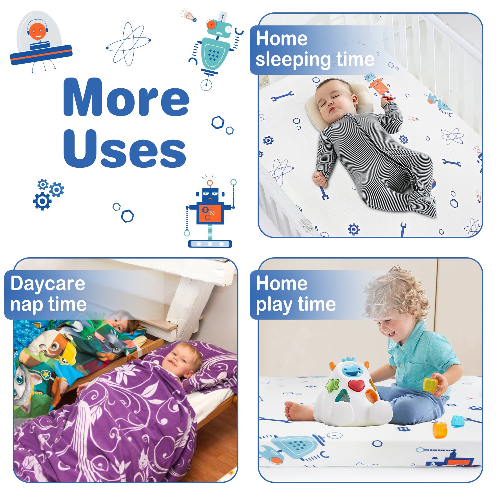 Matelas Robot Pack and Play 38" x 26"
