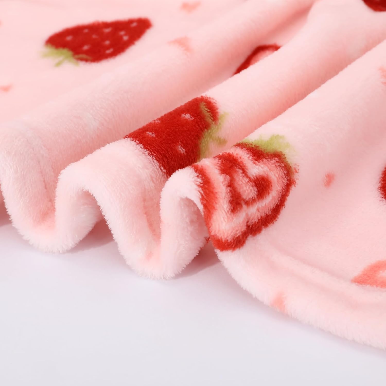 Dreamy Strawberry Kids Throw Blanket
