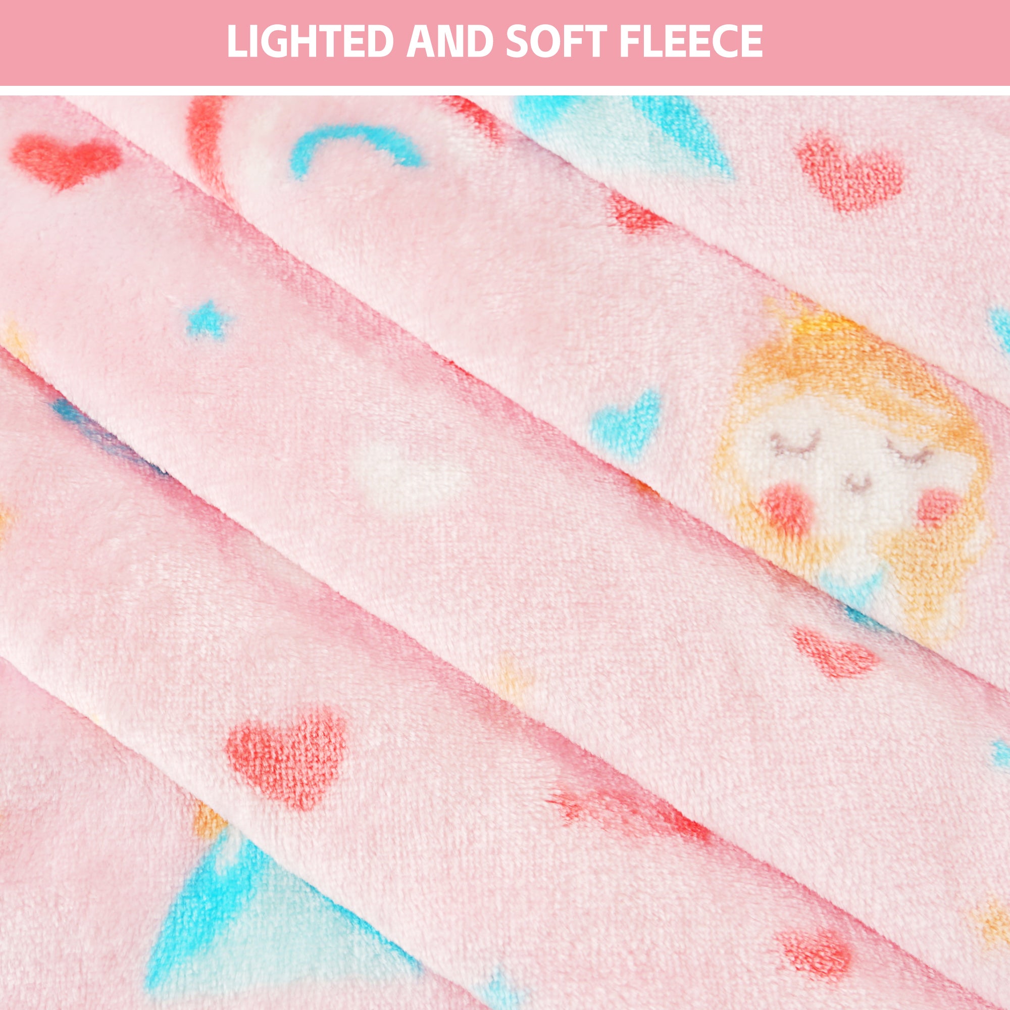 Princess Wearable Fleece Blanket with Sleeves & Foot Pocket for Kids