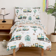 Country Train Town Toddler Comforter Set– 4 Piece