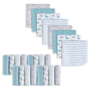 9x9 Dinosaur Baby Washcloths
