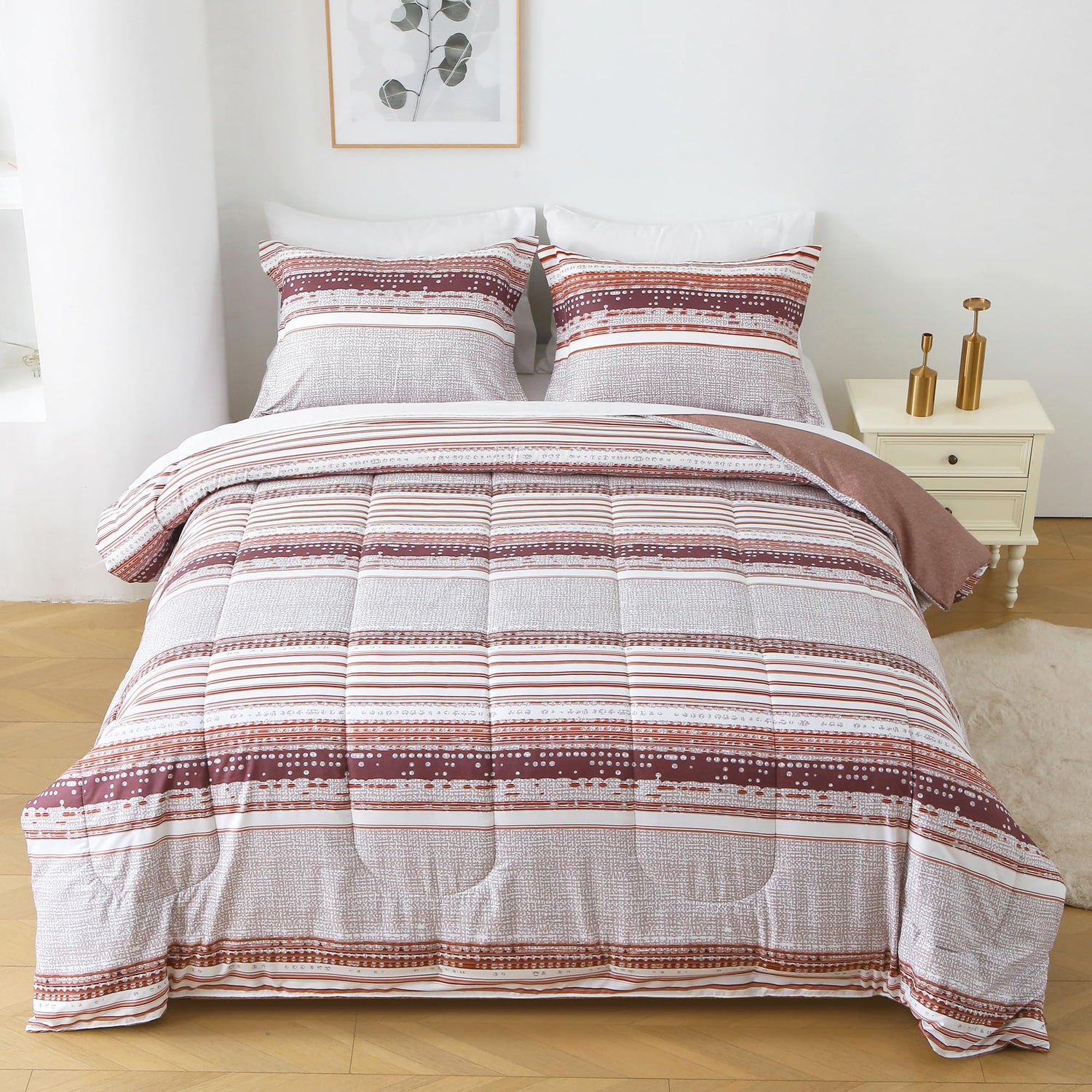 Rustic Stripe Comforter Set 7 Pieces