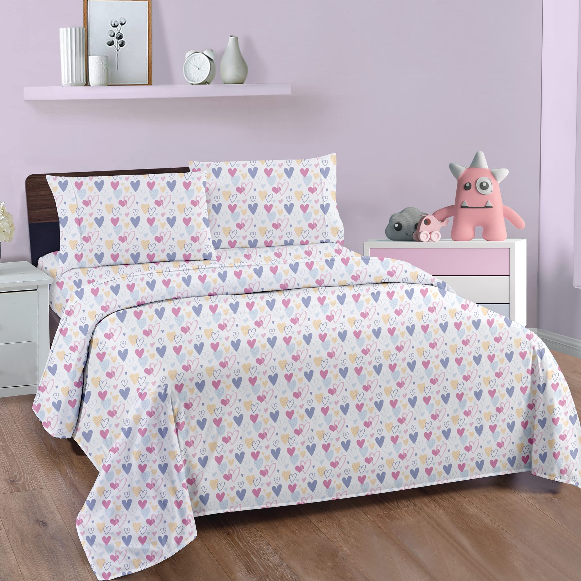 Sweet Heart Fiesta 3/4 PCS Kids Bed Sheet