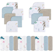 Animals 9x9 Baby Washcloths