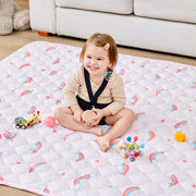 Pink Rainbow Baby Play Mat 50 x 50