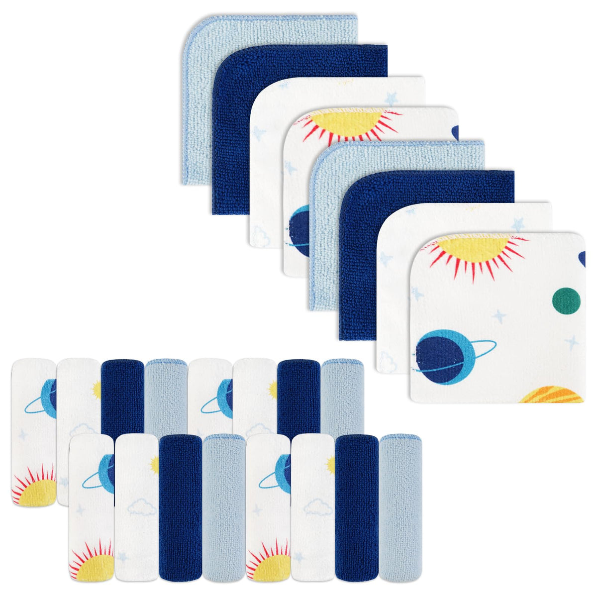 Blue Planet 9x9 Baby Washcloths