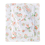 4 Piece Vintage Pink Flower Patterned Bed Sheets Set