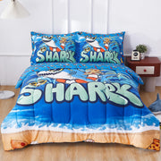 Shark Beach Party Kids Comforter Sets– 5 or 7 Piece Options