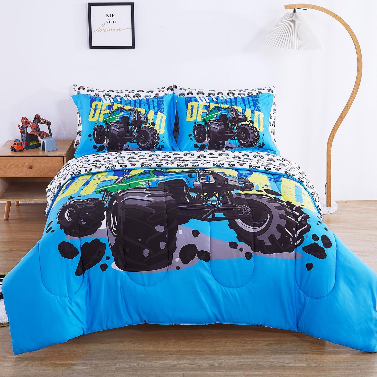 Off - Road Truck Kids Comforter Sets for Boys