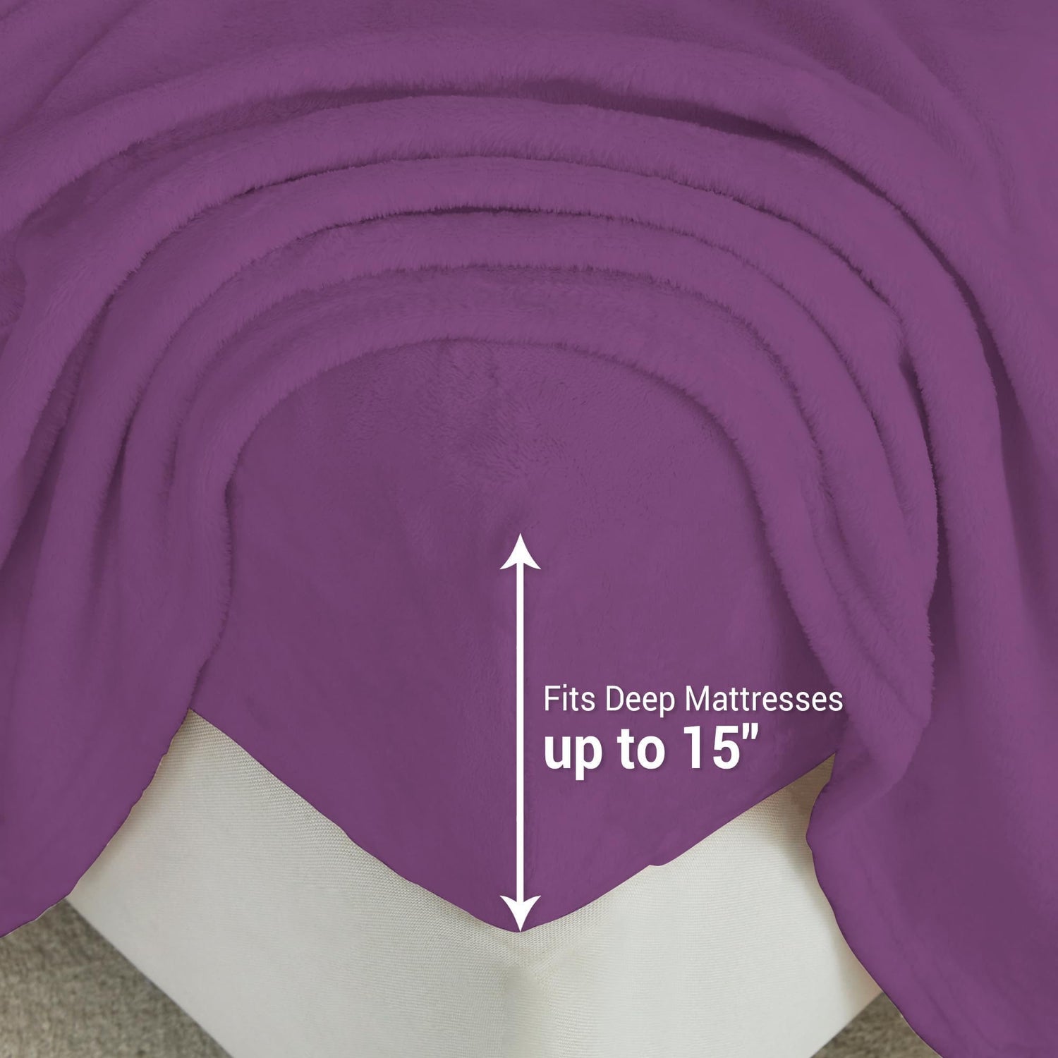 Purple Printed Micro Fleece Bed Sheet Set