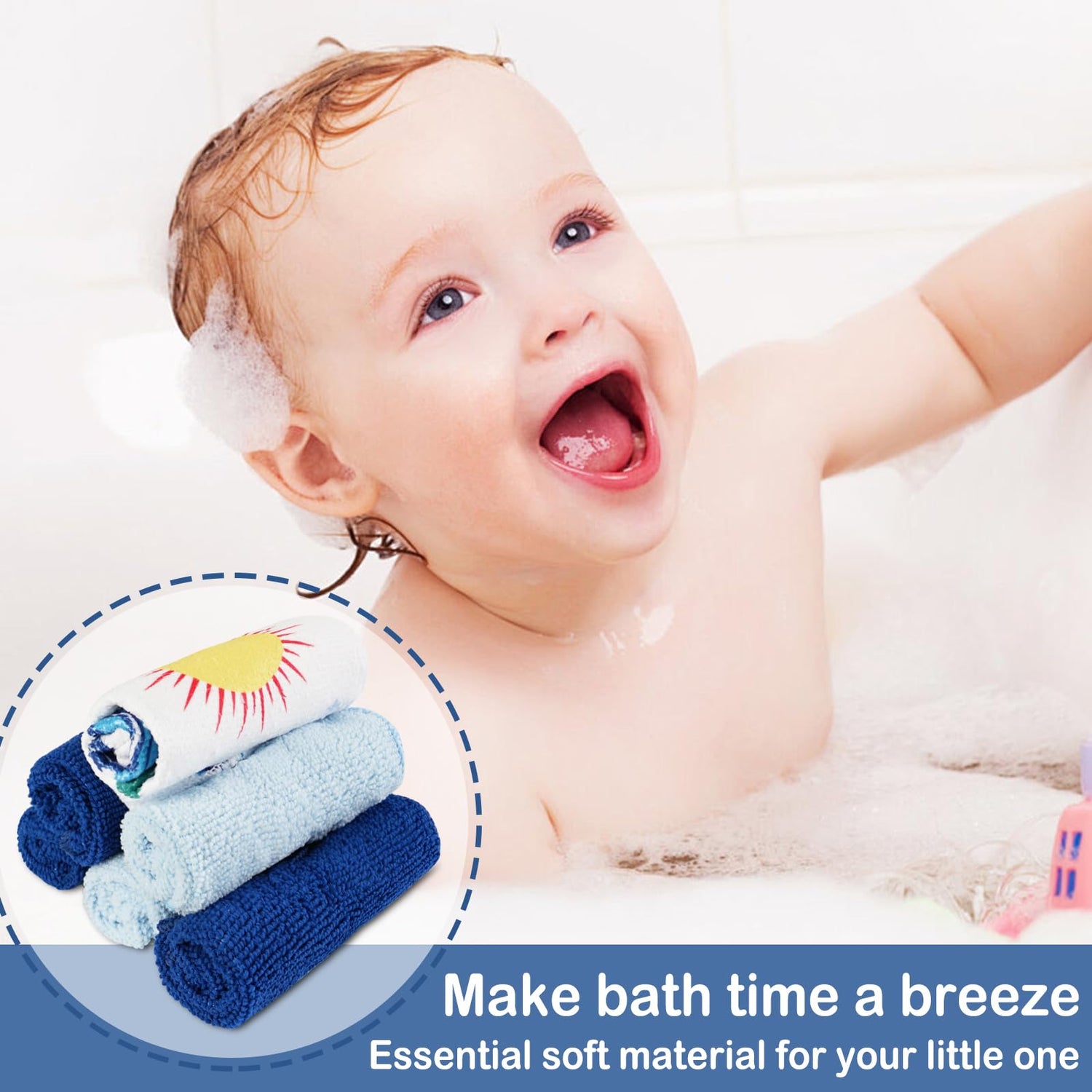 Blue Planet 9x9 Baby Washcloths