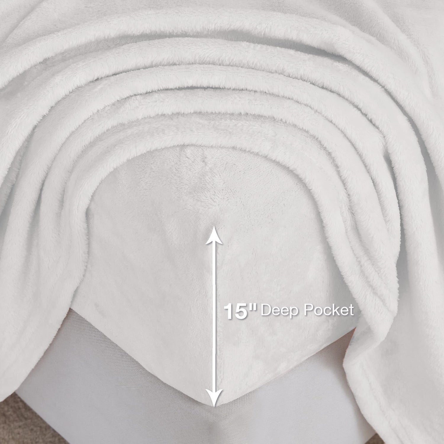 White Printed Micro Fleece Bed Sheet Set