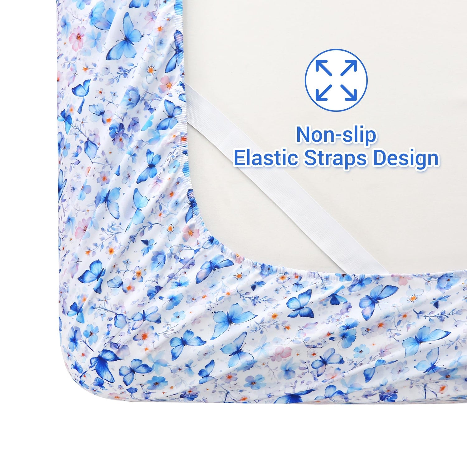 4 Piece Vintage Butterfly Patterned Cozy Bed Sheets & Pillowcase Sets