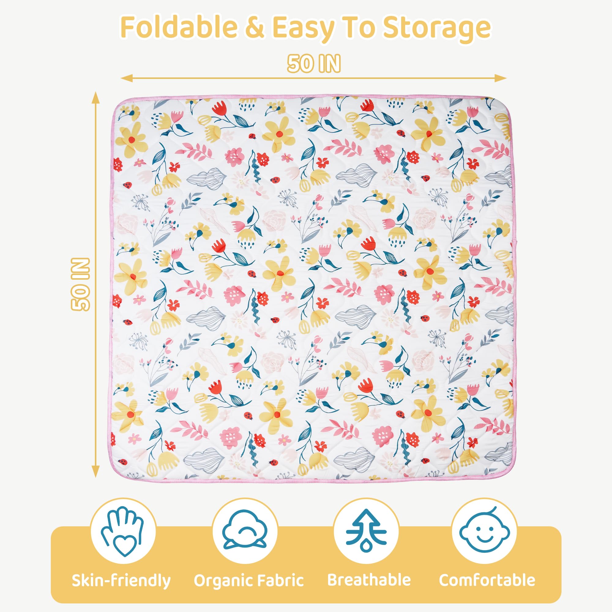 Flower Baby Play Mat 50 x 50