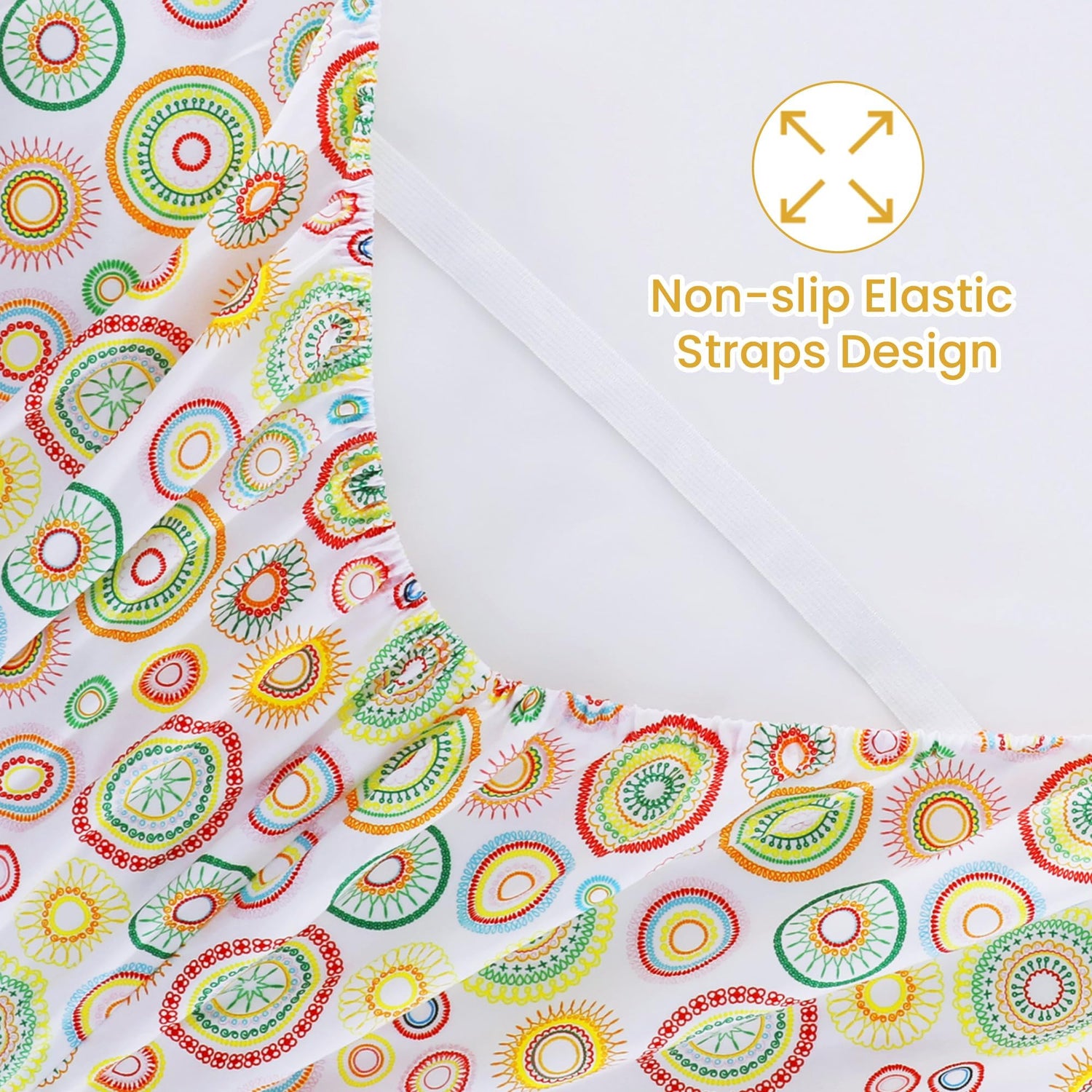 4 Piece Vintage Colorful Mandala Patterned Bed Sheets Set