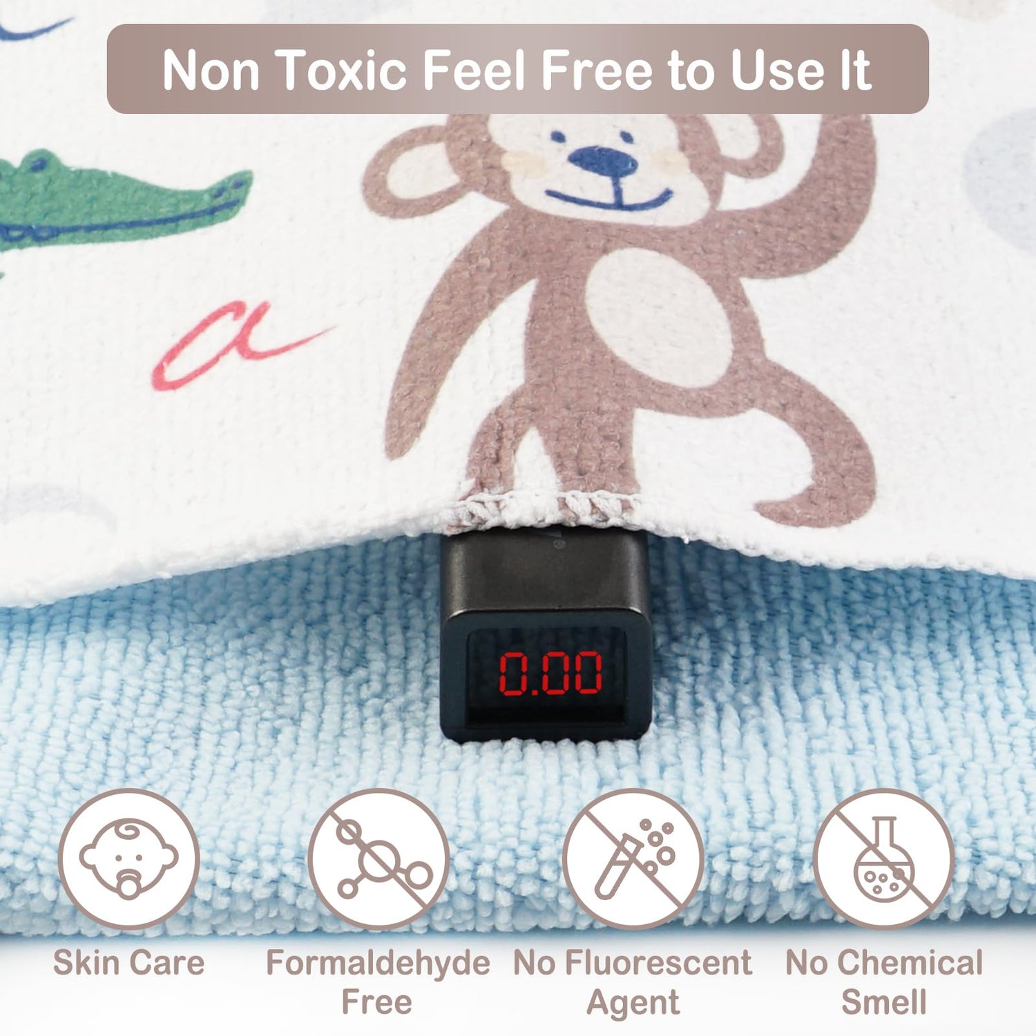 Animals 9x9 Baby Washcloths