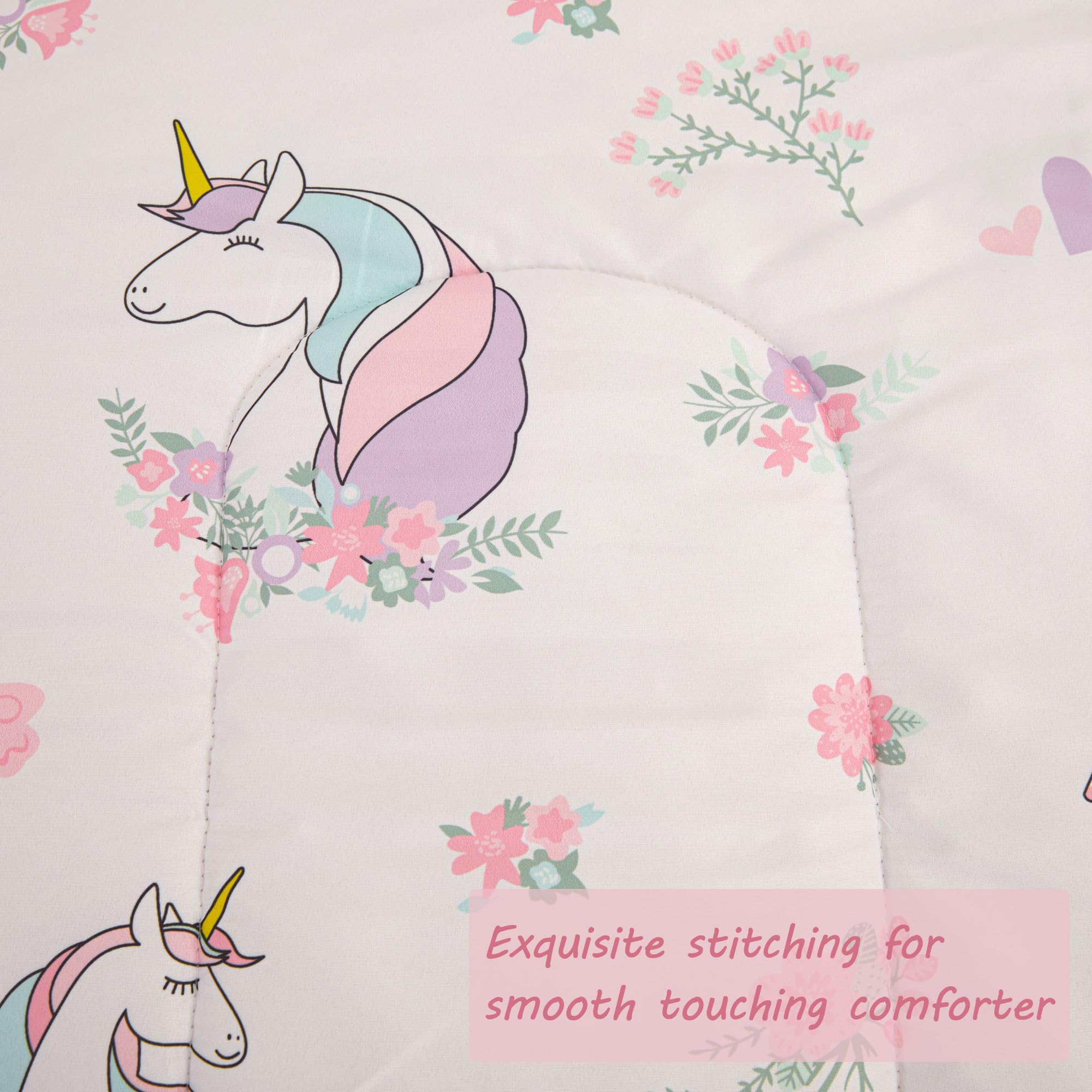 Unicorn Toddler Comforter Set– 4 Piece
