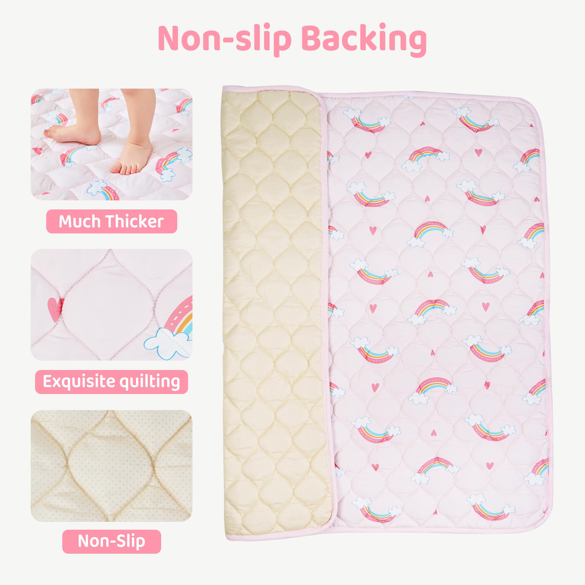 Pink Rainbow Baby Play Mat 50 x 50