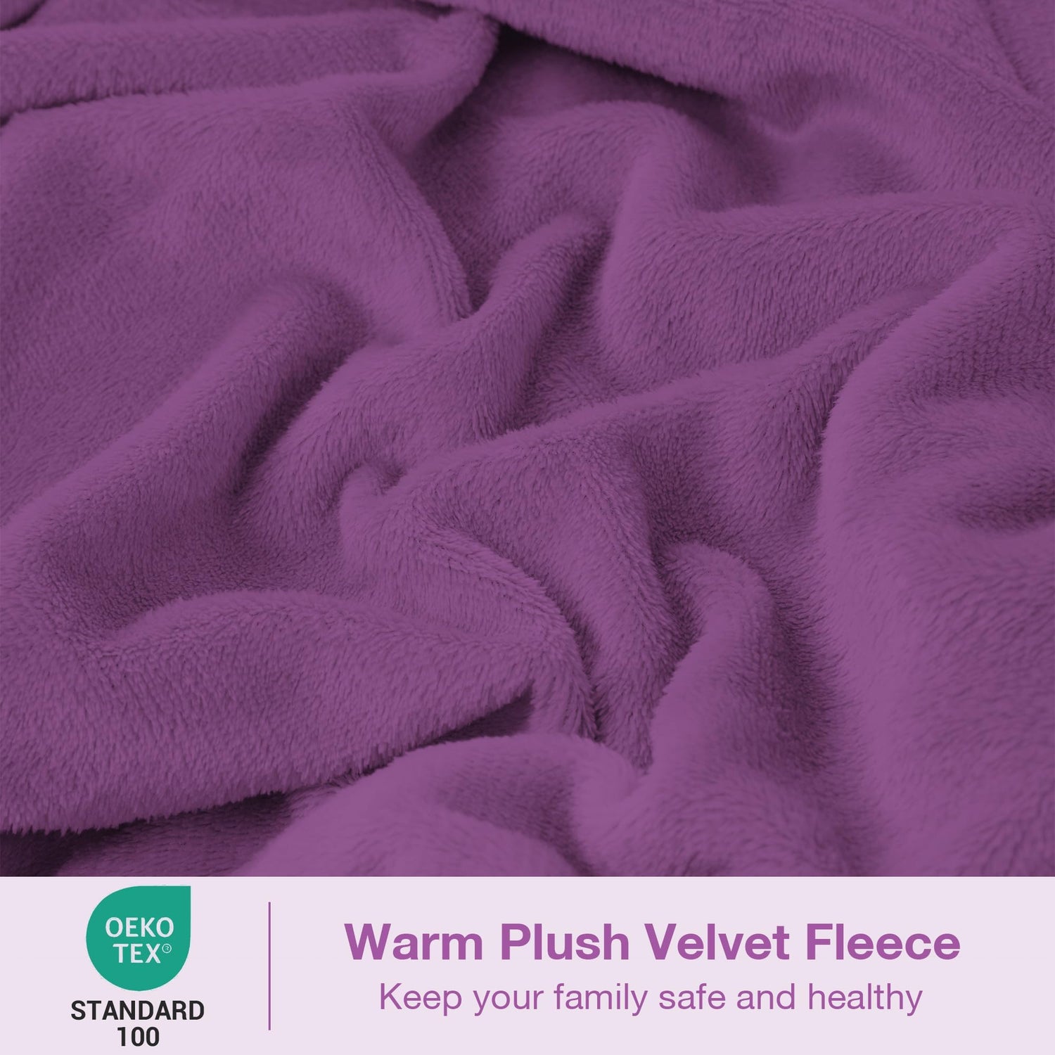 Purple Printed Micro Fleece Bed Sheet Set