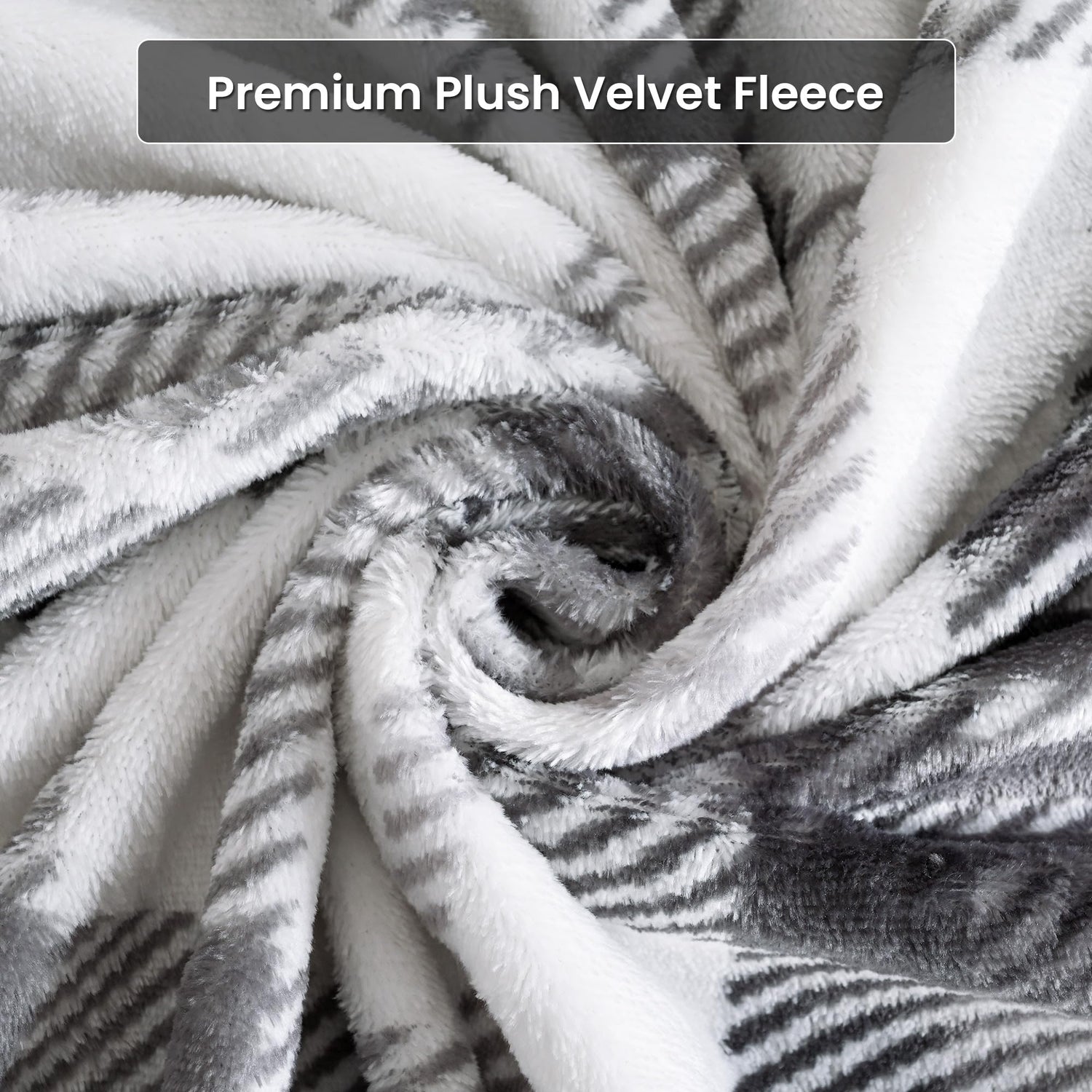 Grey Plaid Printed Micro Fleece Bed Sheet Set
