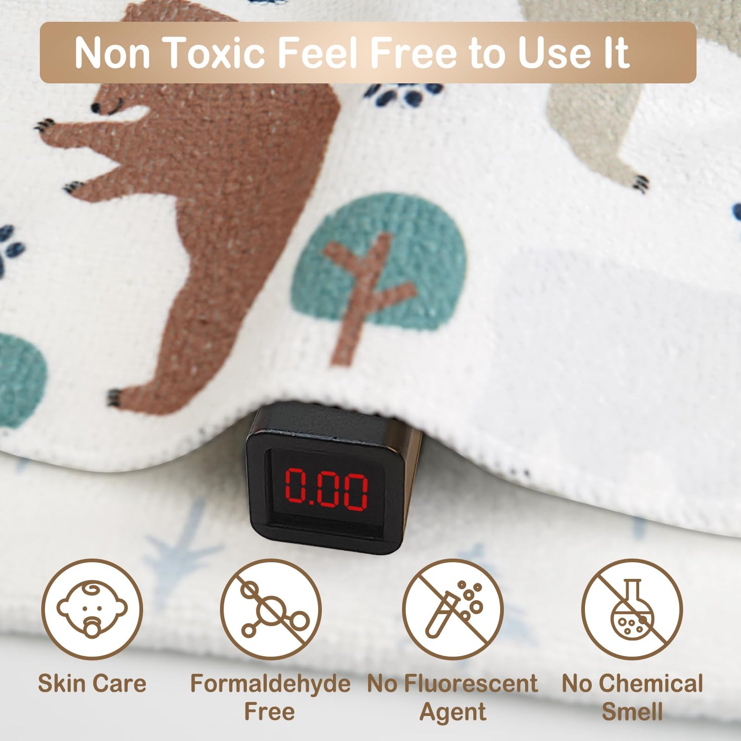 Bear 9x9 Baby Washcloths