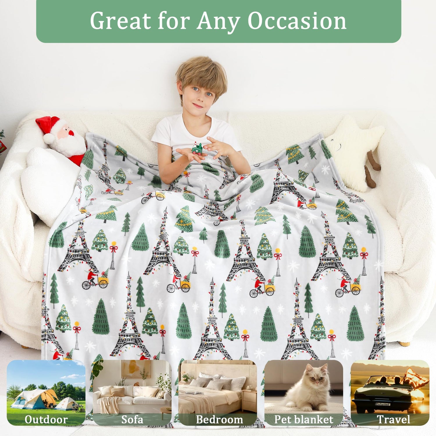 Christmas Tree Kids Throw Blanket 50" x 60"