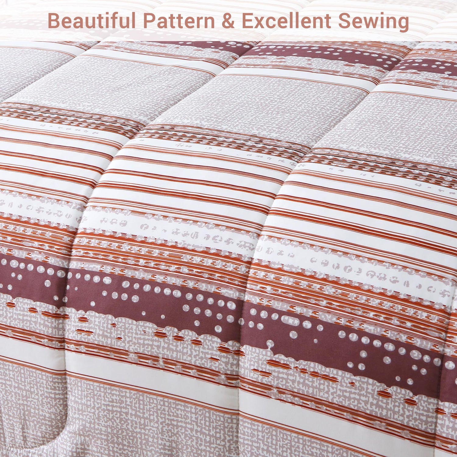 Rustic Stripe Comforter Set 7 Pieces