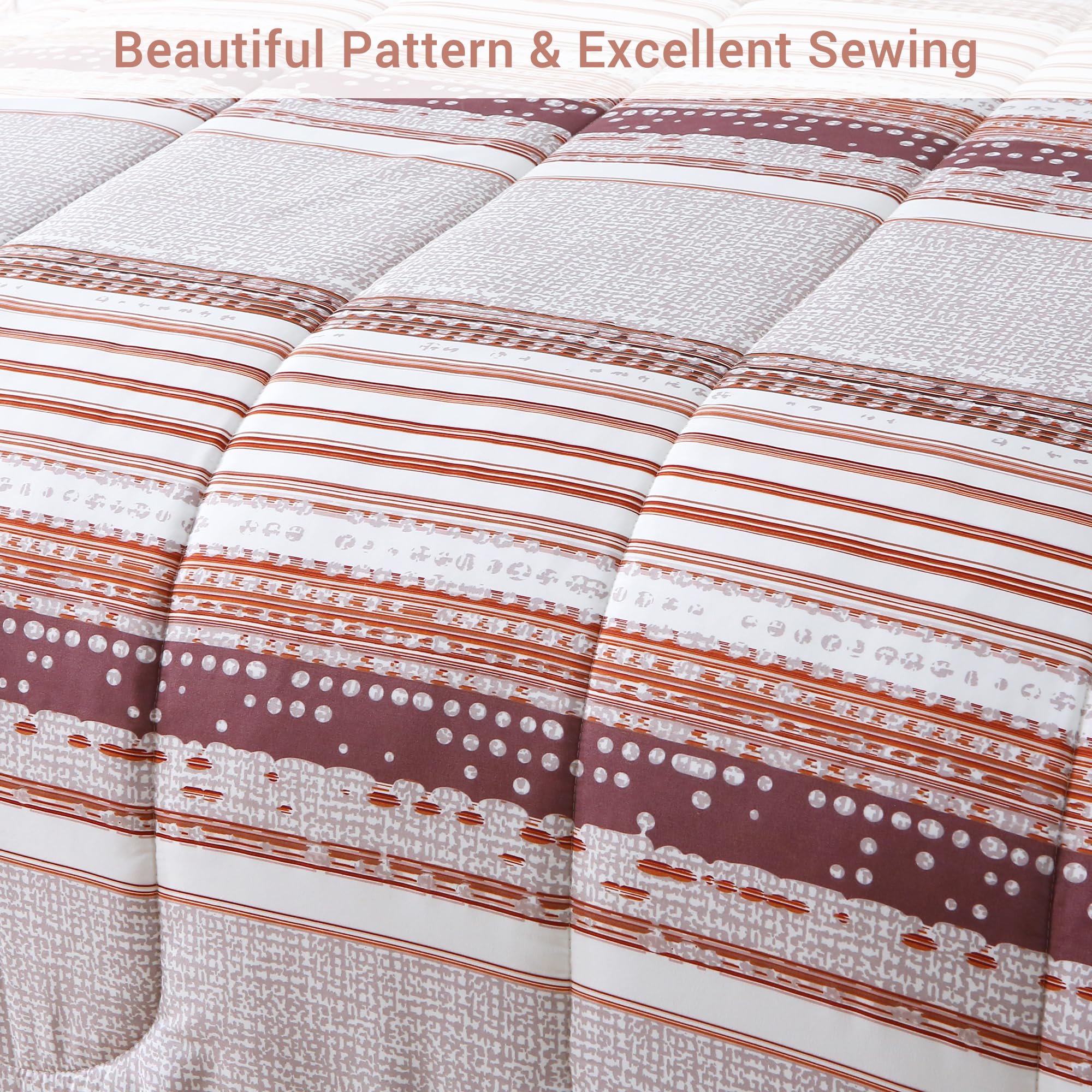 Rustic Stripe Comforter Set 7 Pieces
