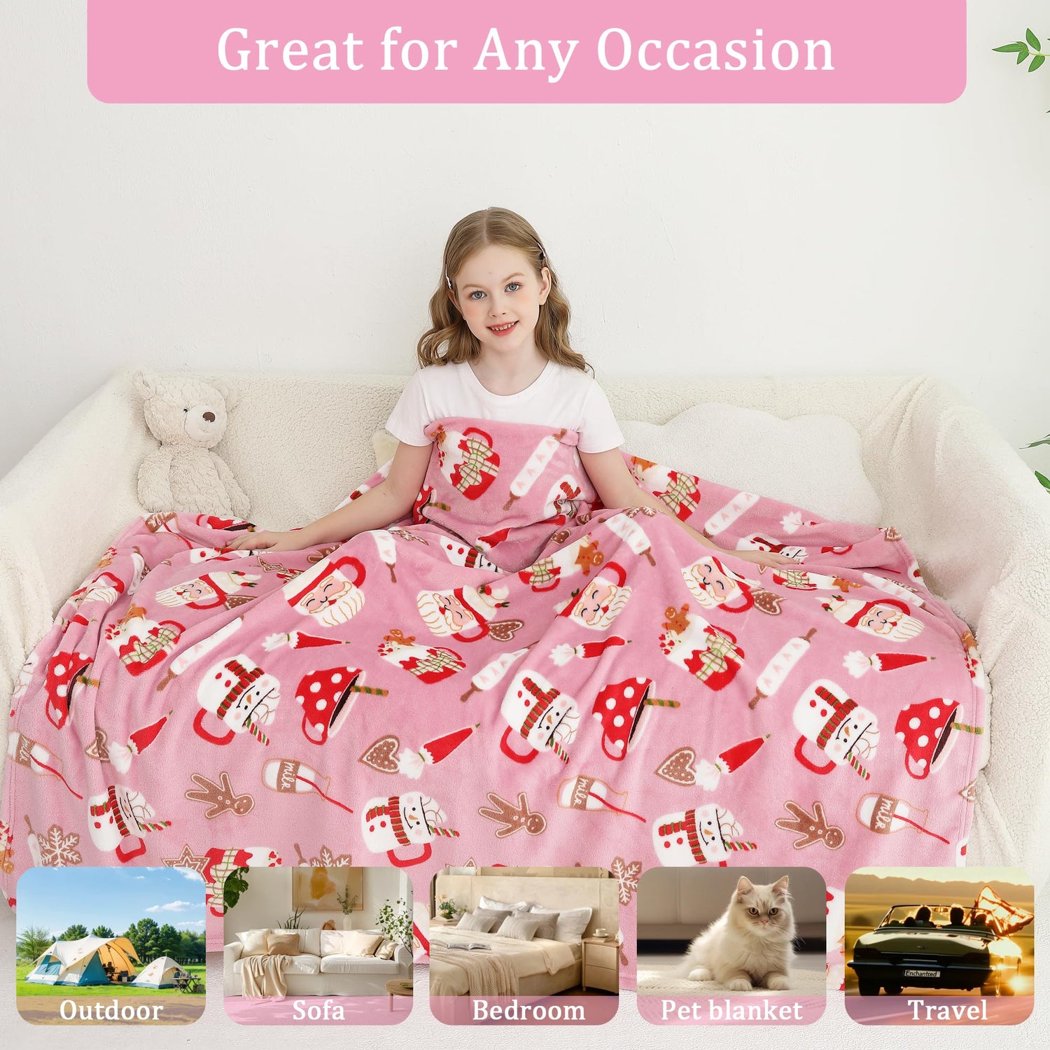 Santa Claus Kids Throw Blanket 50" x 60"