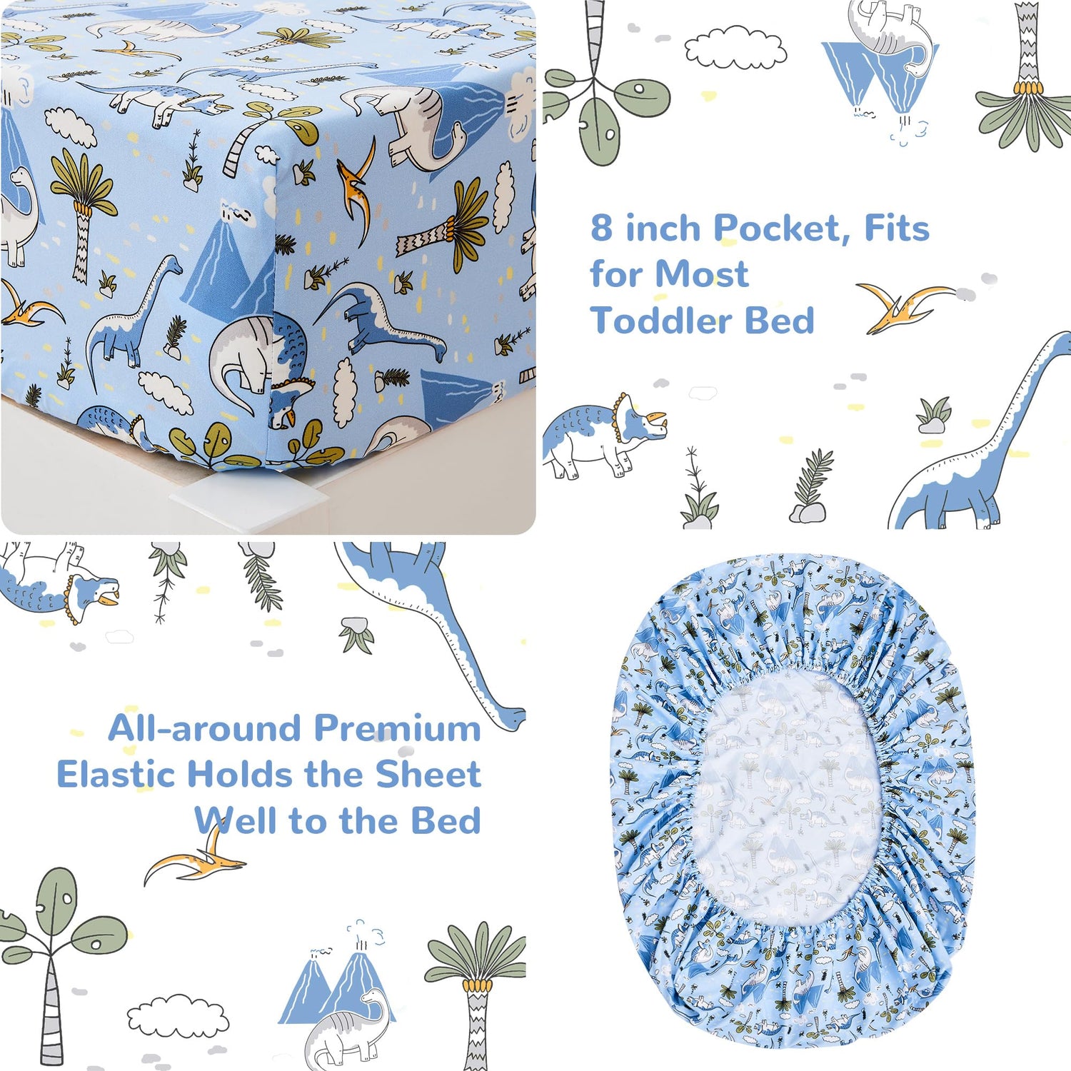 Dinosaur Toddler Bedding Set for Boys