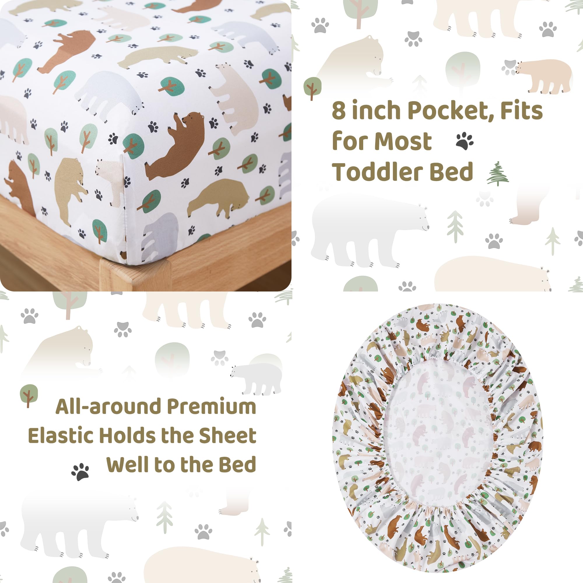 Forest Bear Comforter Set– 4 Piece