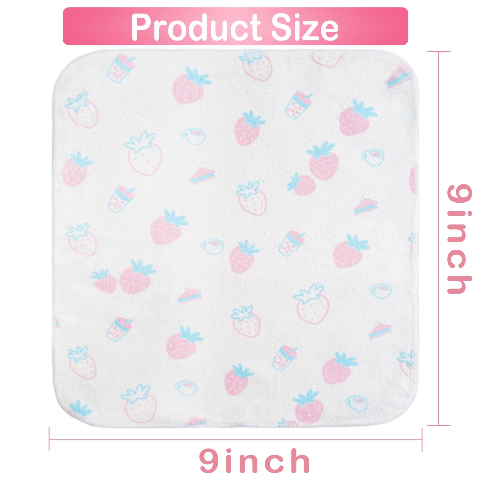Strawberries 9x9 Baby Washcloths