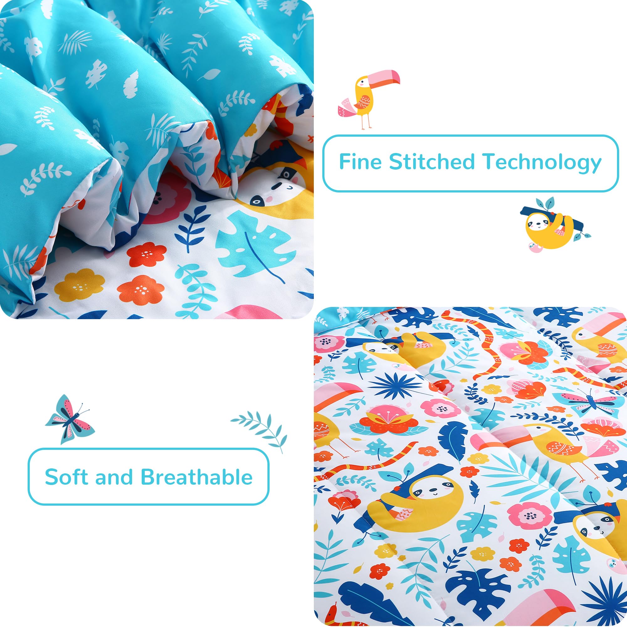 Sloth Kids Comforter Sets– 5 or 7 Piece Options