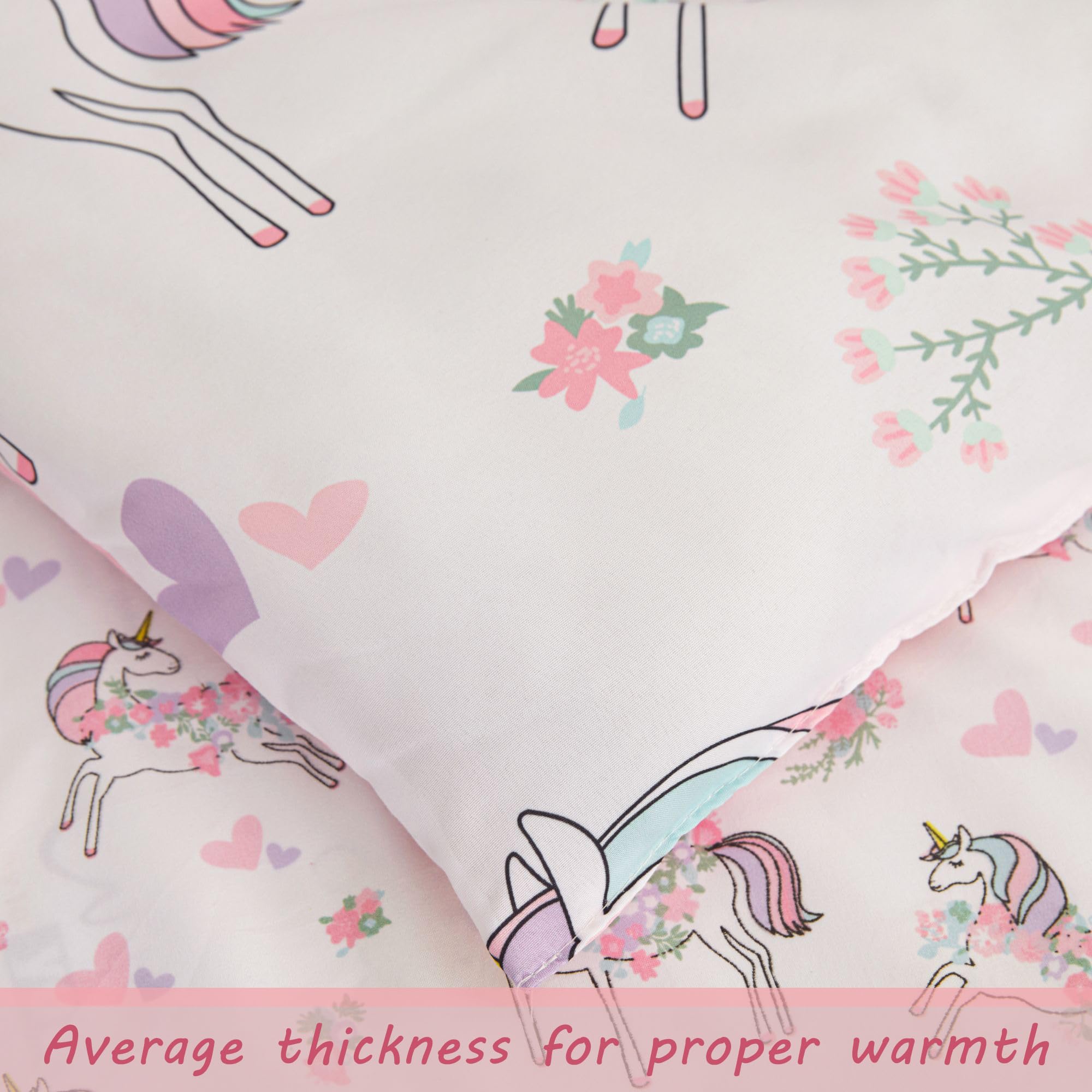 Unicorn Toddler Comforter Set– 4 Piece