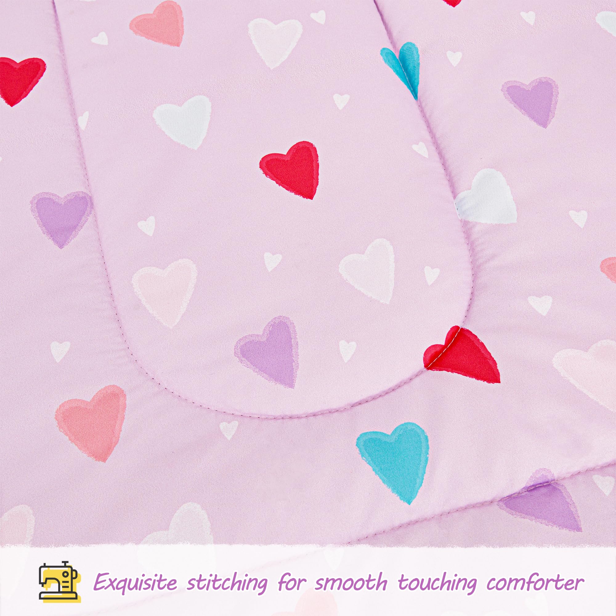 Purple Heart Toddler Comforter Set– 4 Piece