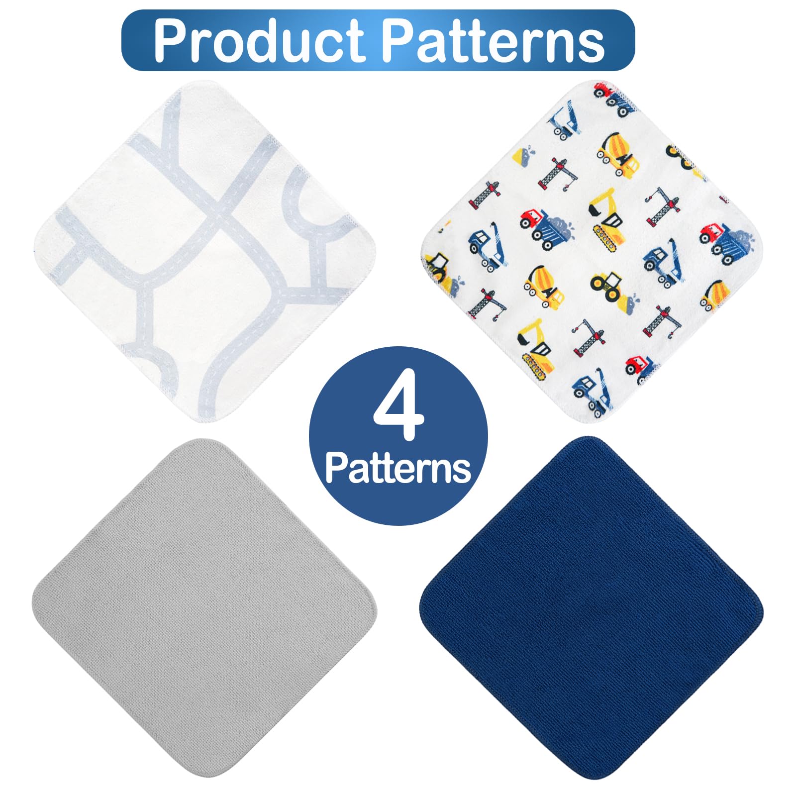 Truck 9x9 Baby Washcloths