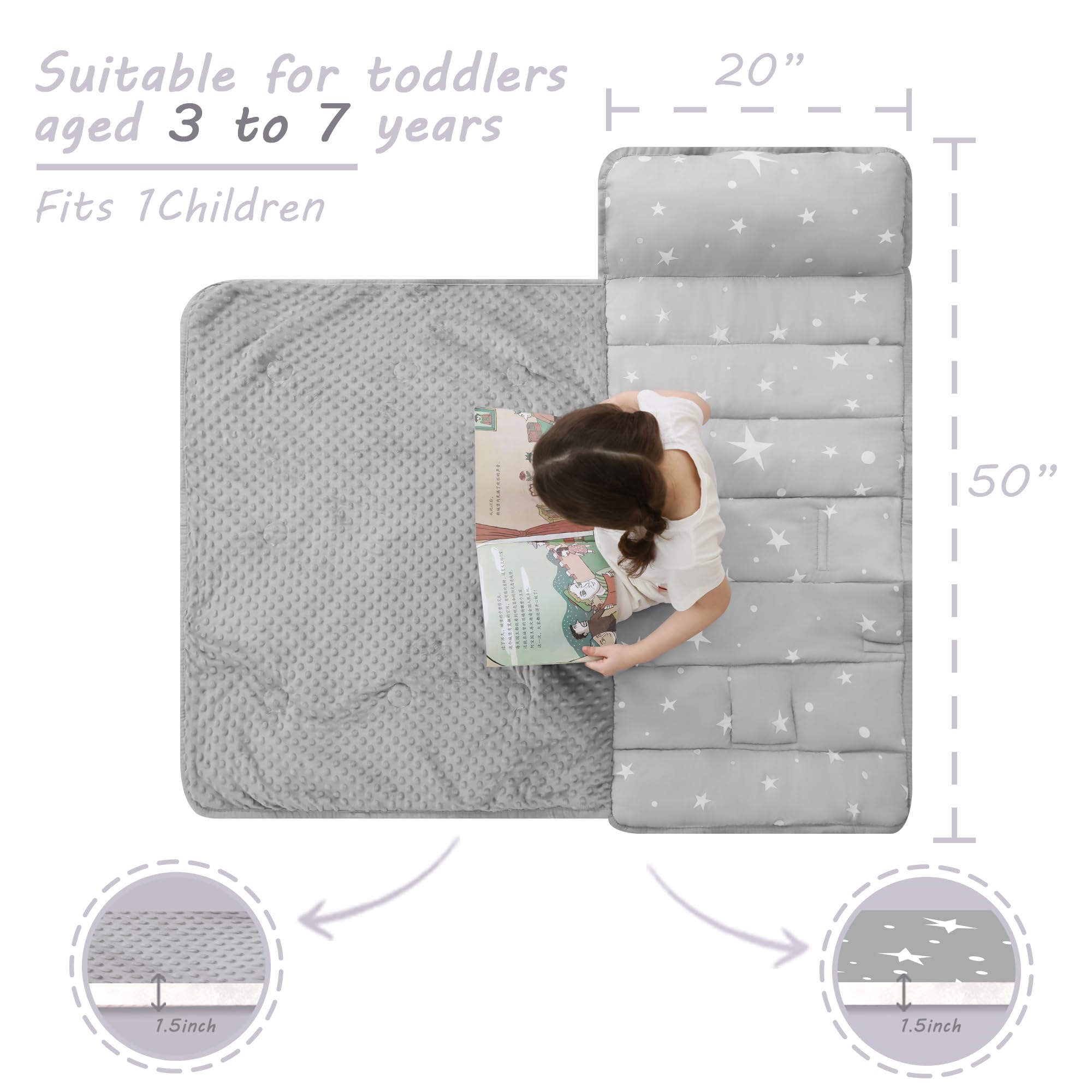 Cozy Comfort Nap Mat - Gray Elephant